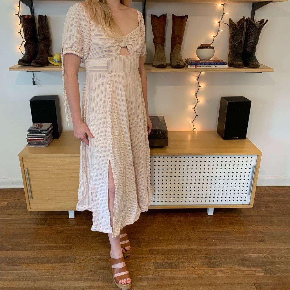 Candy striped Free People midi dress